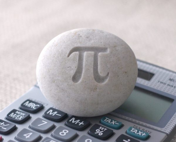 Geek gift - Engraved Pi stone paperweight on Sale