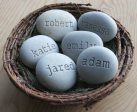 Mother s nest - Grandmother, mother gift - Set of 6 engraved name stones in family bird nest decor by SJ-Engraving Online now