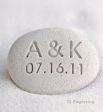 Gift for couple - Petite oathing stone with Personalized initials and date Supply