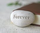 Forever - Engraved Inspirational Word on pebble - Ready Gift Fashion