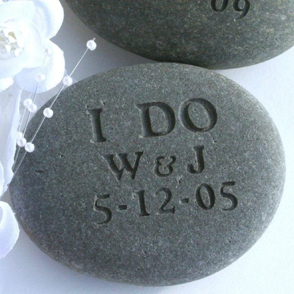 I DO - Personalized Wedding Oathing Stone - Wedding Vow, Anniversary, Commitment Online