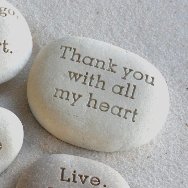 Message stone - Custom text engraved on beach stone - engraved gift by sjEngraving Discount