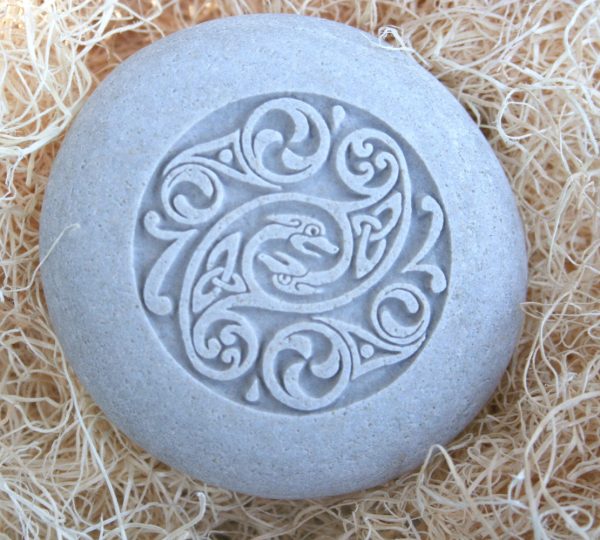 Celtic Design - Home decor - Stone Paperweight - Hand Carved Stone art Online now