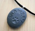 Personalized Wearable Memorial(c) - Tiny PebbleGlyph (c) pendant - Engraved pebble necklace Sale