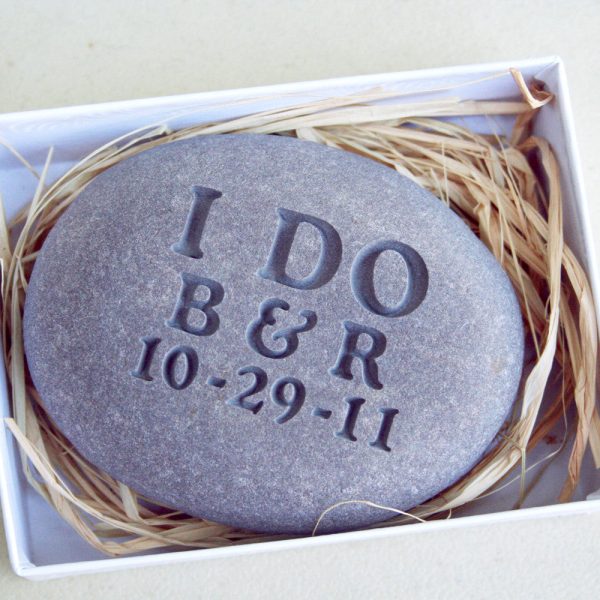 I DO - Personalized Wedding Oathing Stone - Wedding Vow, Anniversary, Commitment Online