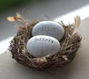 OUR NEST -  personalized love nest engraved with names - gift for couple in love Hot on Sale