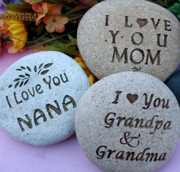 Gift for father, grandpa, mom, grandma ... - I Love You DAD stone paperweight Hot on Sale