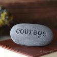 Courage - Engraved Inspirational Word on Rock - Ready To Ship Gift For Sale