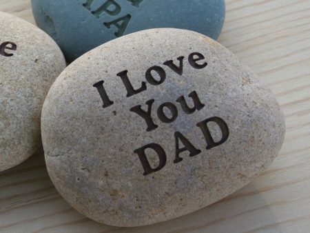 Gift for father, grandpa, mom, grandma ... - I Love You DAD stone paperweight Hot on Sale