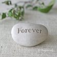 Forever - Engraved Inspirational Word on pebble - Ready Gift Fashion