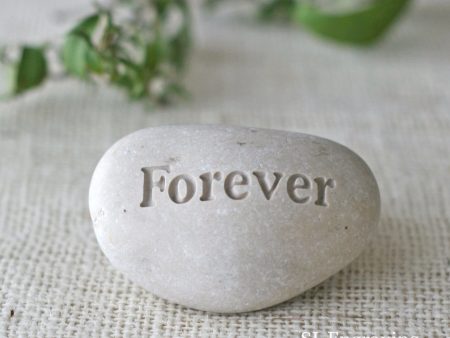 Forever - Engraved Inspirational Word on pebble - Ready Gift Fashion