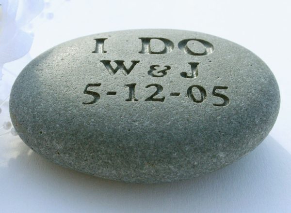 I DO - Personalized Wedding Oathing Stone - Wedding Vow, Anniversary, Commitment Online