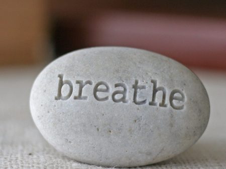 Breathe - Engraved Inspirational Word on stone - Ready Gift Online Hot Sale