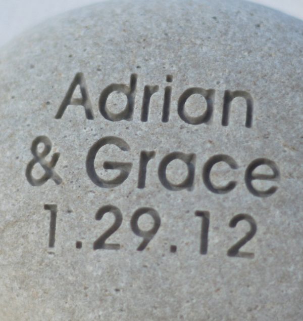 To have to hold - Personalized Modern Design oathing stone - for wedding, commitment, ceremony by SJ-Engraving Sale