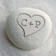 Personalized initials petite love pebble - Gifts for him, gift for her For Discount