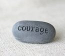 Courage - Engraved Inspirational Word on Rock - Ready To Ship Gift For Sale